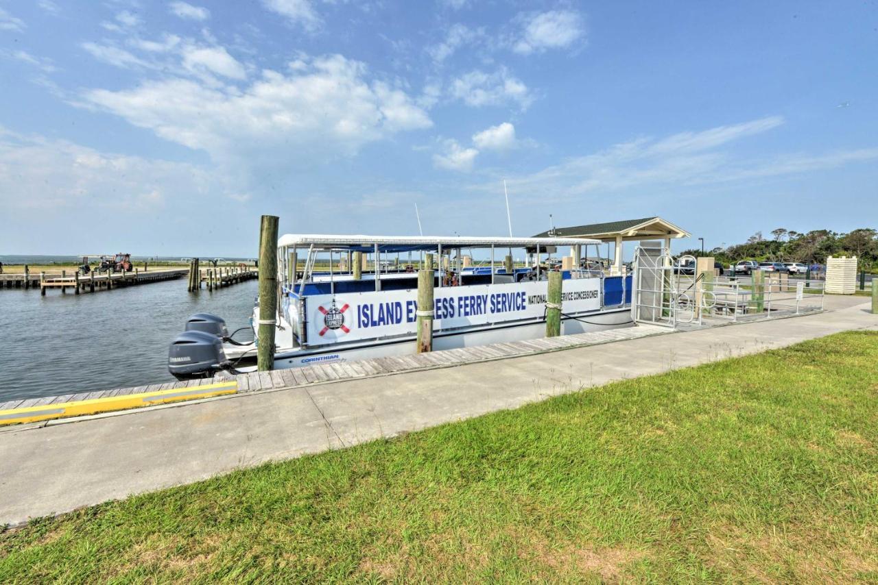 Waterfront Harkers Island Home Sunset View And Dock Exterior foto